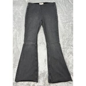 Free People Penny Pull On Flare Jeans Size 28R Whimsigoth Grunge Boho Chic Y2K